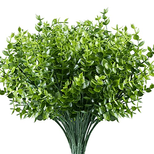 Artificial Eucalyptus Plants - 6PCS UV Resistant Faux Greenery for Home Decor