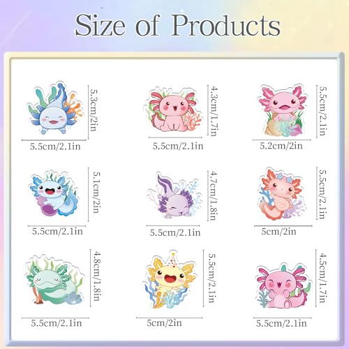 Axolotl Cupcake Toppers - 36PCS Cute Animal Party Decorations