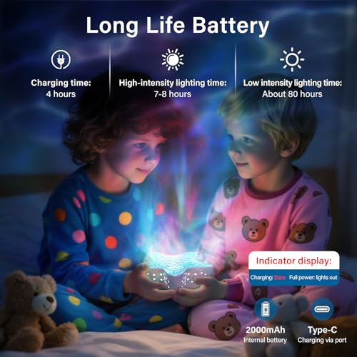 AmmToo Northern Lights Projector - Starfish Ocean Wave Night Light