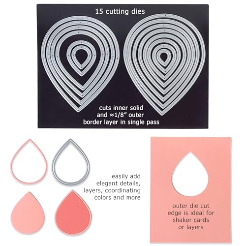 Essential Drops Nesting Die Set for Card Making & Scrapbooking