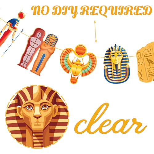 Ancient Egyptian Party Banners - Set of 3 Cutouts for Themed Events