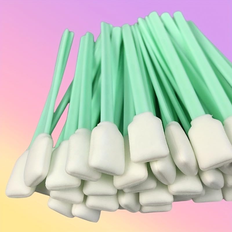 Foam Cleaning Swab Sticks - 50pc Lint-Free for Inkjet Printers, Optical Equipment & Electronics Detailing | 5.1” Size