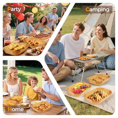 125Pcs Disposable Air Fryer Liners for Dual Basket - 8.6x5.5in