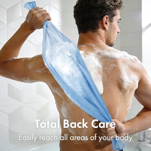 Bathway Exfoliating Washcloth Set - 36.81-Inch Back Scrubber Towel