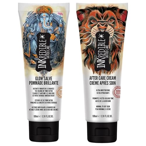 INKredible Glow Salve + Aftercare Tattoo Healing Lotions (2-Pack)