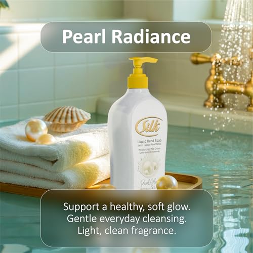 SILK Moisturizing Hand Soap with Glycerin - Pearl Glow Scent, 13.6 Fl Oz (Pack of 4)