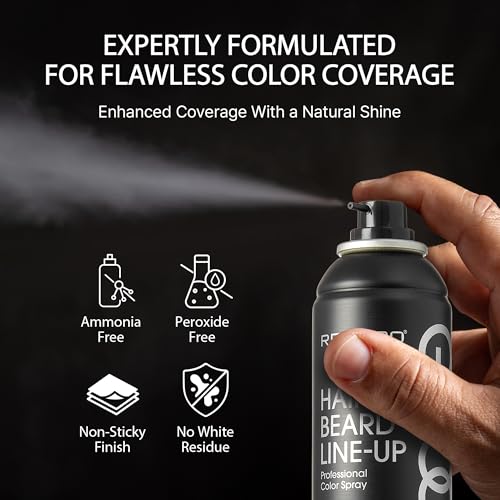 RED Pro GROOMANE Temporary Hair & Beard Color Spray - Black, 6.6oz