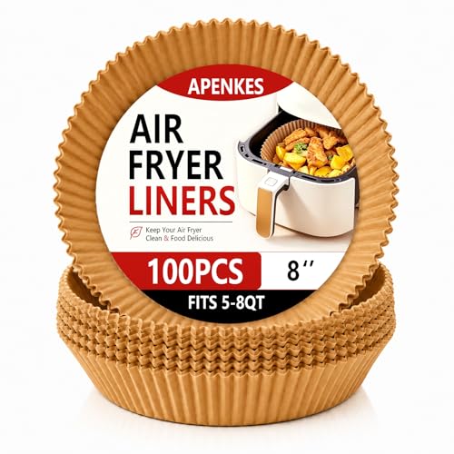 100 PCS Round Disposable Air Fryer Liners for 5-8 QT Baskets