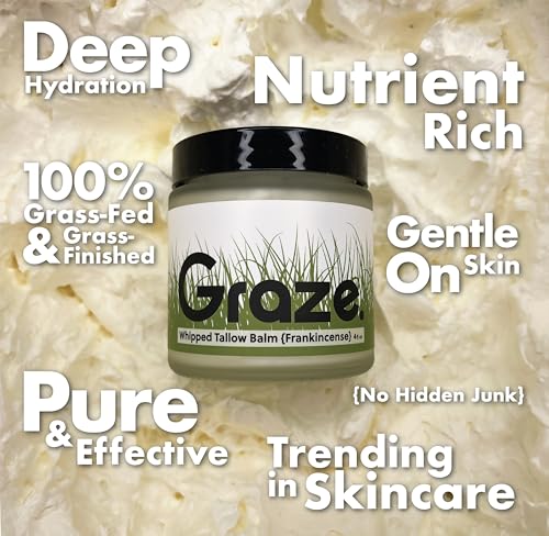 Organic Whipped Tallow Balm with Frankincense - Handmade Skincare