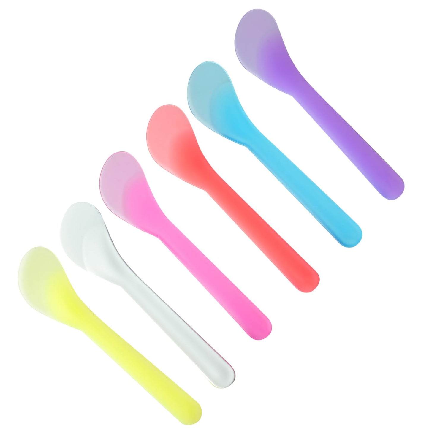 Senkary 200 Pack Large Cosmetic Spatulas 5 Inch Plastic Makeup Spatulas Disposable Facial Skincare Face Mask Applicators (Mixed Colors)