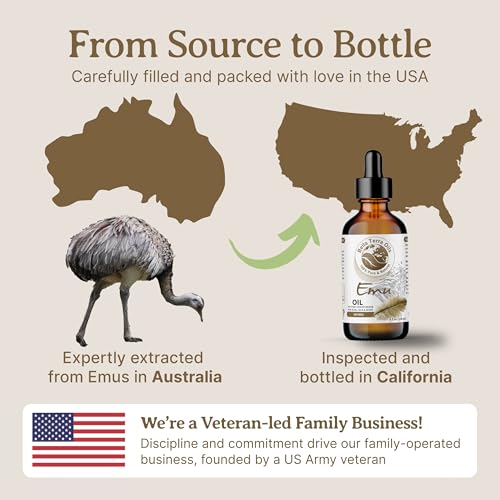 Emu Oil 4oz - Australian Cold-Pressed Essential Fatty Acids