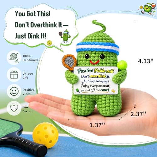 Funny Crochet Pickleball Gifts for Men & Women - Positive Vibes
