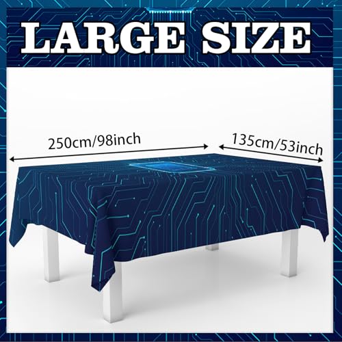 Technology Circuit Board Tablecloth - 53x98 Inch Waterproof Decor