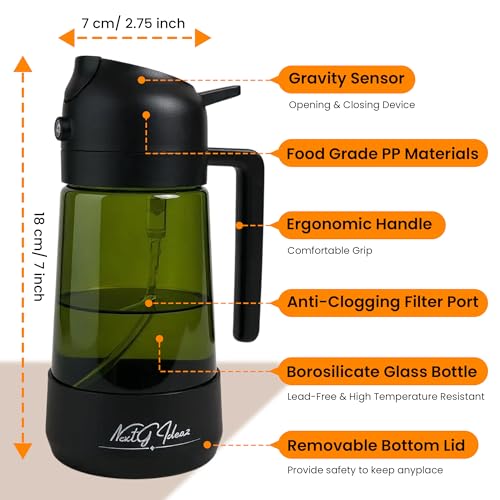 NextG Ideaz 2-in-1 Oil Dispenser & Sprayer - 16oz Glass Bottle