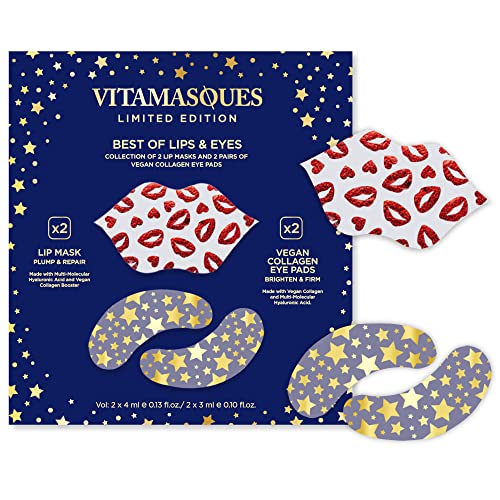 Vitamasques Lip & Eye Mask Gift Set - Collagen & Hyaluronic Acid Skin Care