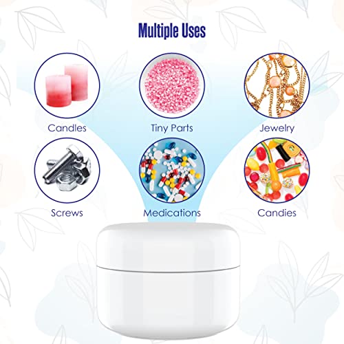 Houseables White Lotion Jars - 4 Oz, 12 Pack, Refillable Containers for Creams & Travel