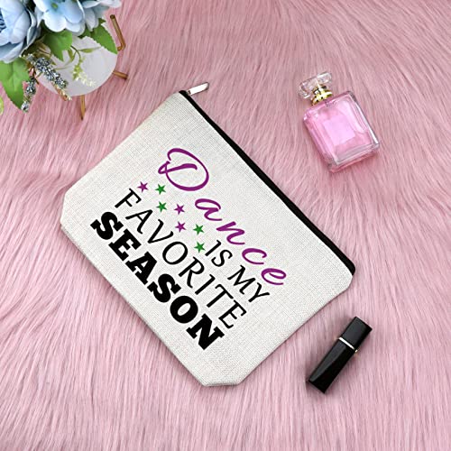 White-Dance Lovers Gift Makeup Bag by Sfodiary – Dance Lover & Teacher Appreciation Zip Cosmetic Bag