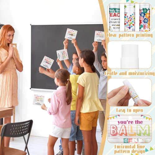 Loopeer 36 Pcs Teacher Lip Balms - You're The Balm Gifts