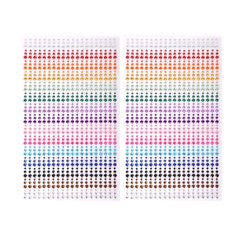 900 PCS Self-Adhesive Rhinestone Stickers, Multicolored Gem Gems for Crafts