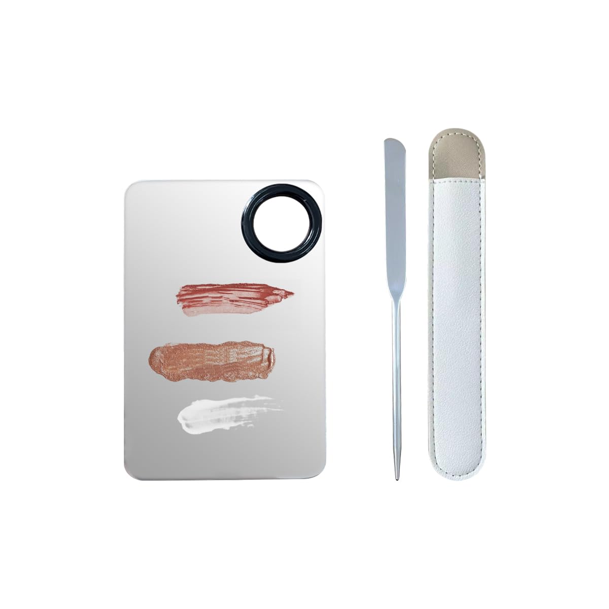 Korean Makeup Spatula Set - Professional Stainless Steel Spatulas & Foundation Palette | Ideal for Flawless Application