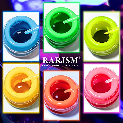 Neon Gel Nail Polish Art Set - Glow in the Dark Liner Kit
