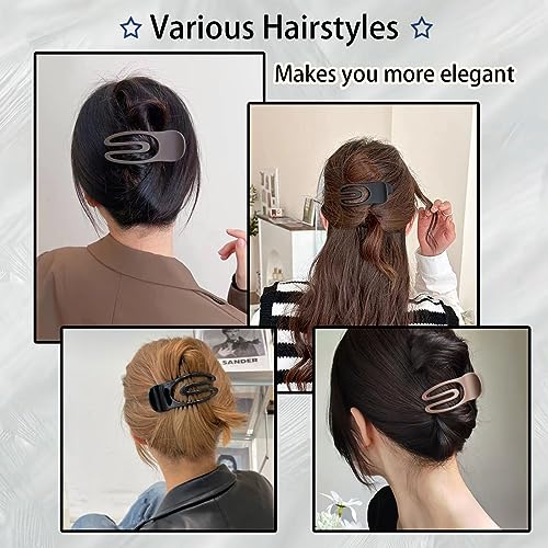 4PCS French Hair Clips - Curved Alligator Claw Clips for Women