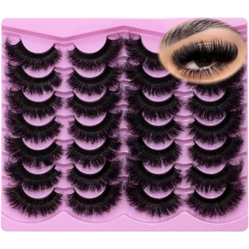 LEAFMOON Volume Cat Eye Faux Mink Lashes 20mm 8D D Curl 14 Pairs - E14p