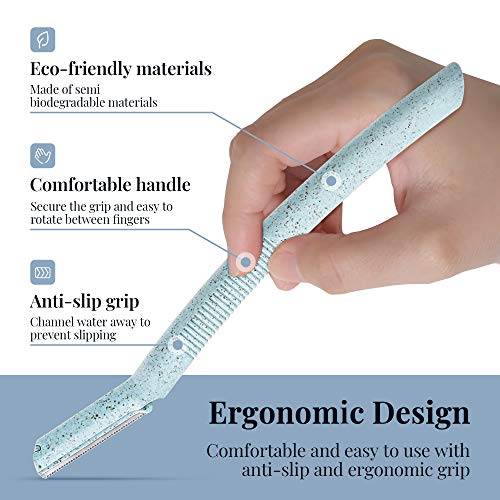 ENNVA 3pcs Facial Hair Removal Razors for Women - Anti-Cutting Blades