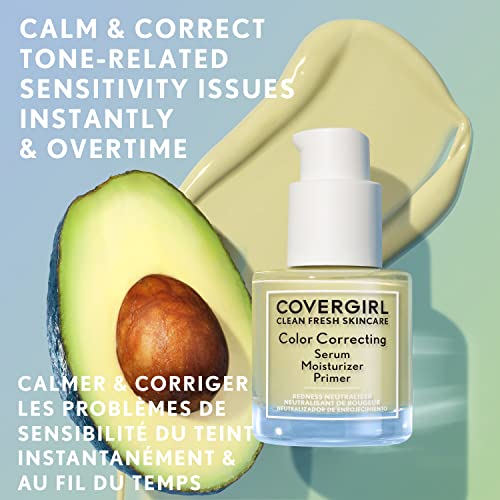 COVERGIRL Clean Fresh Color Correcting Serum - Vegan Face Primer & Moisturizer