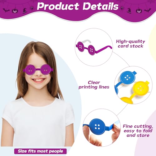 32 Pcs Button Eyes Paper Glasses - Fun Novelty Party Props