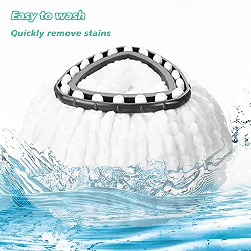 4-Pack Microfiber Spin Mop Replacement Heads for Cedar EasyWring