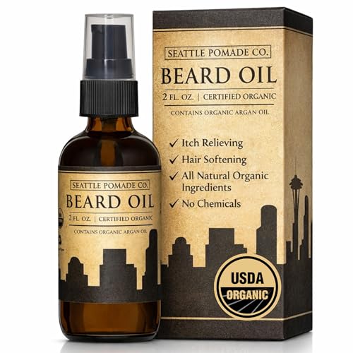 Seattle Pomade Co. Organic Beard Oil for Smooth, Itch-Free Growth