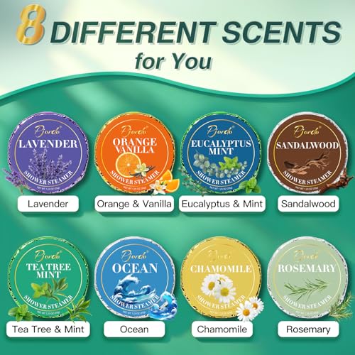 Pjordo Shower Steamers & Body Powder Gift Set for Men, Aromatherapy Spa