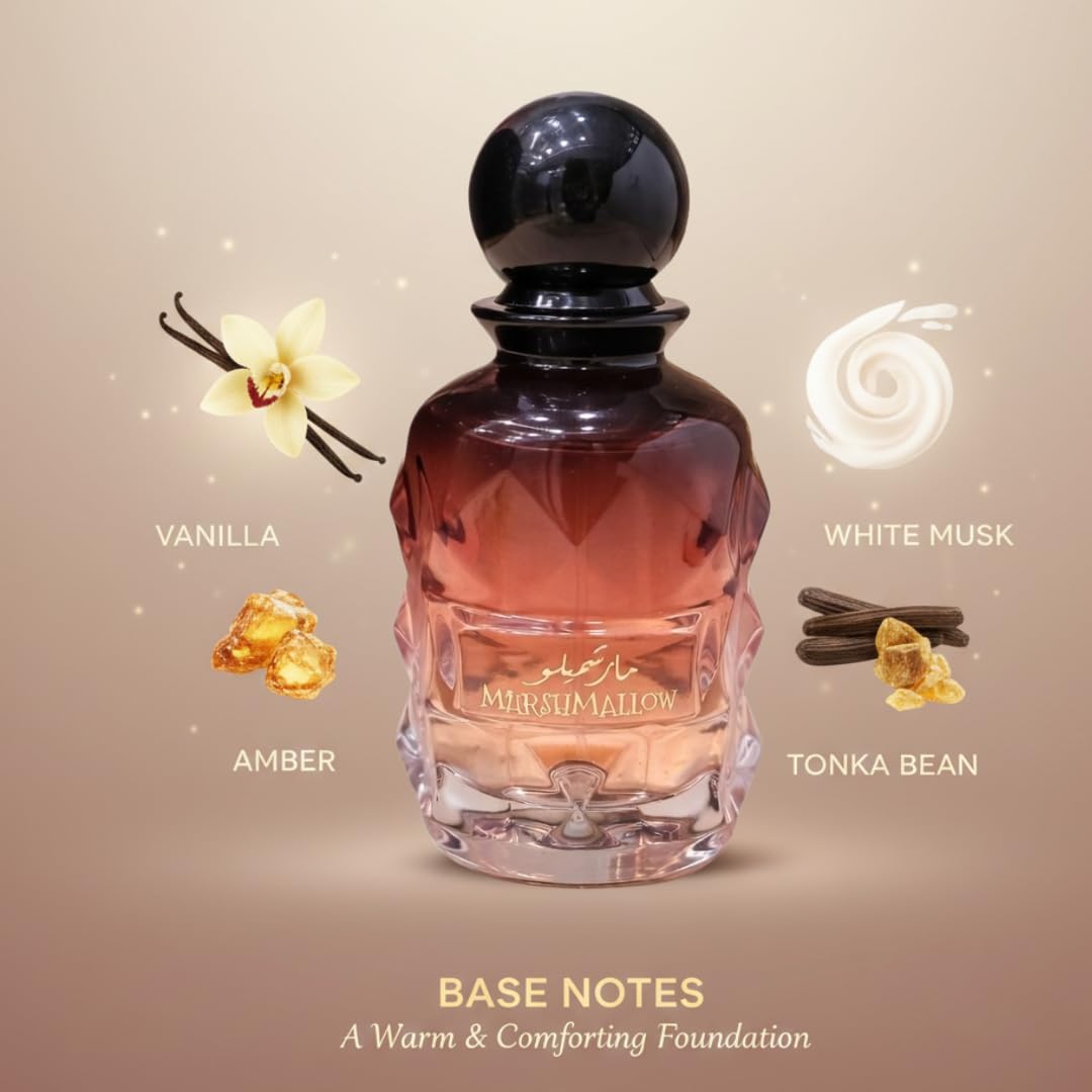 Pink Marshmallow Blush Perfume for Women - Long-Lasting Eau de Parfum 100ML | Sweet Arabian Vanilla Strawberry Scent