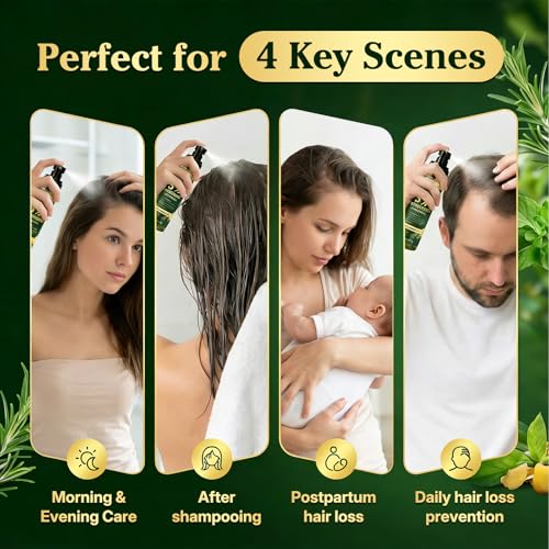 Minoxidil Hair Growth Spray for Men & Women with Biotin & Rosemary - 1 Pack