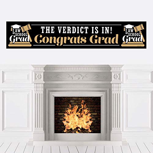 Law School Grad Banner - Graduation Party Decoration 1ft x 5ft