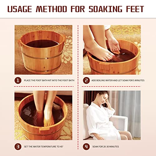 30 Pack Herbal Foot Soak Set with Ginger & Mugwort - 900g Relaxing Bath Blend