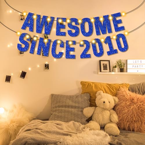 16th Birthday Decorations with LED Lights - Awesome Since 2010 Banner