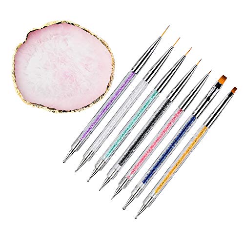 Mcduyant Nail Art Brush Set for Gel, Resin & Dotting Design - 8 Pcs