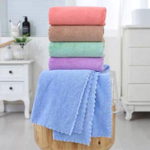 Premium Cotton Washcloths Set - 5 Pack, Ultra Soft & Absorbent