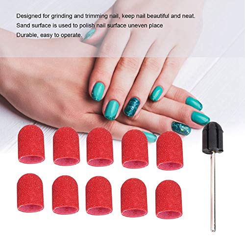 ZJchao 4# Nail Drill Bits Kit - Sanding Ring Head for Manicure & Pedicure, 10x15mm, Professional Nail Art Tool