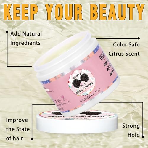 Goiple Strong Hold Edge Control Wax & Hair Growth Oil Kit for Black Hair