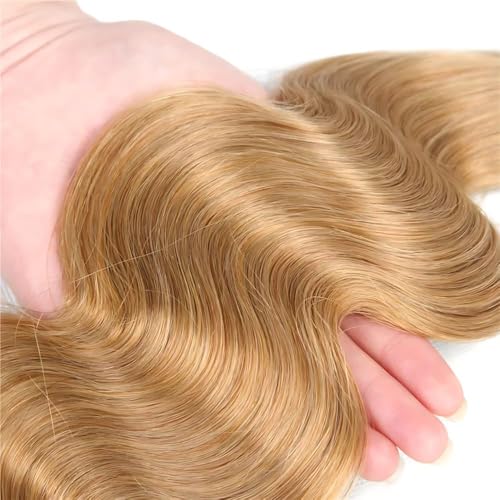 Honey Blonde Body Wave Human Hair Bundle - 14 Inch Brazilian Virgin Hair
