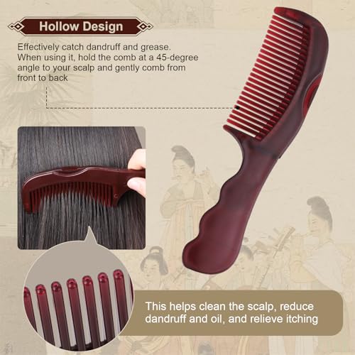 TEAWOO Dandruff Comb Set - Anti-Dandruff Scalp Massage & Fine Tooth Comb