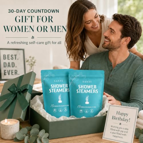 Sanyi 30 Pack Eucalyptus Mint Shower Steamers for Aromatherapy and Sinus Relief - Green Variant