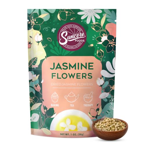 Premium Dried Jasmine Flowers for Tea and Baking - 1oz
