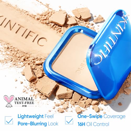 SKINTIFIC Ultra Cover Powder Foundation 03 Petal for Oily Skin