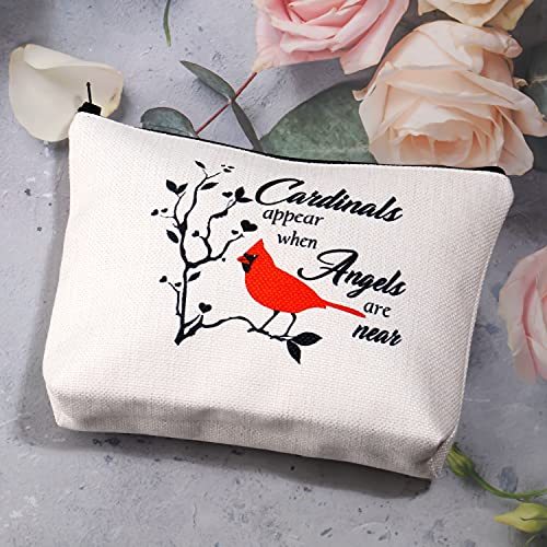 Cardinal Memorial Sympathy Travel Pouch - Cardinals Appear Memorial Gift