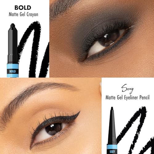 Black Radiance Bold & Sexy Waterproof Gel Eyeliner 0.02oz Dual-Ended, Buildable & Smudge-Proof