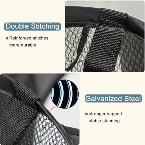 2-Pack Collapsible Laundry Baskets with Side Pocket - Black & Pink